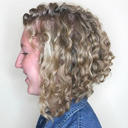 Angled Bob Curly Hair Pictures