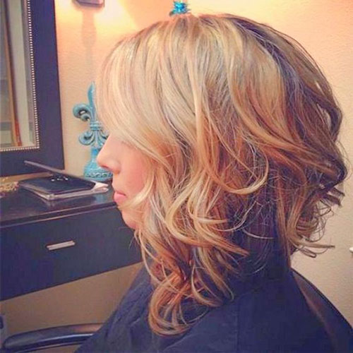 Curly Angled Bob Hairstyles