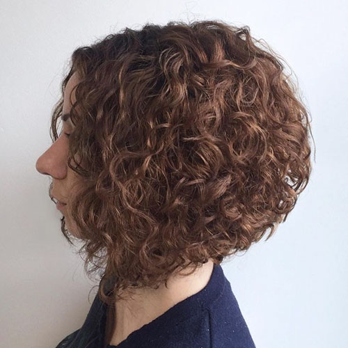 Angled Bob Curly Hair Pictures